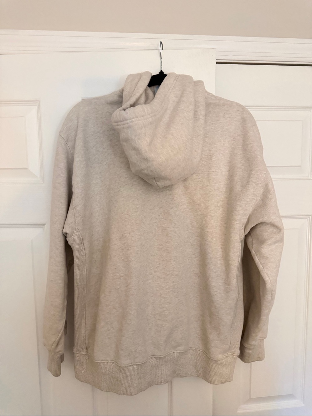 Aritzia TNA Cozy Fleece Boyfriend Zip up Hoodie Jacket, Heather Cream - Medium - Picture 4 of 4